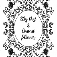 Blog Post & Content Planner with Botanical Line Art