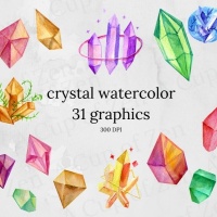 Crystal Watercolor Graphics