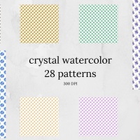 Crystal Watercolor Patterns