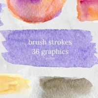 Watercolor Brush Strokes