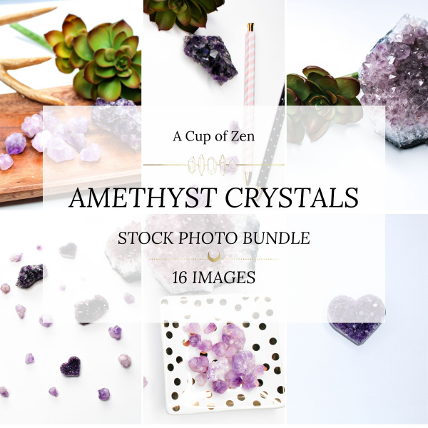 Amethyst Crystals & Props Stock Photos