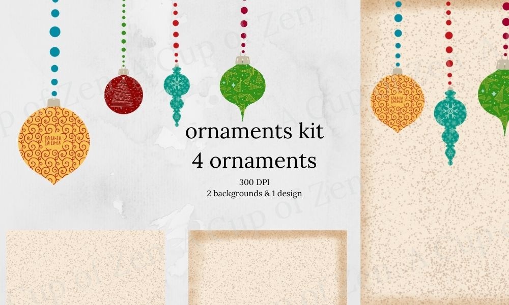 Christmas Ornaments Digital Designs