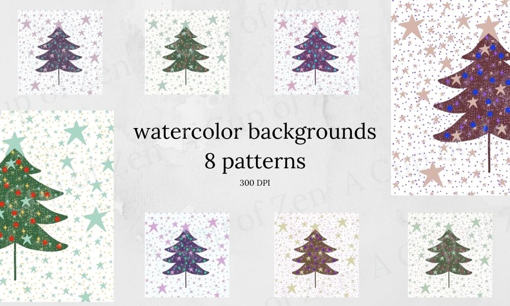 Christmas Tree Digital Papers