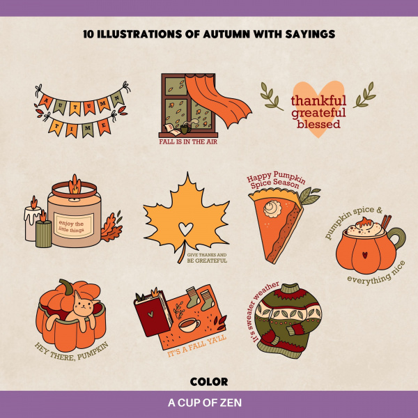 Autumn Clip Art - Color