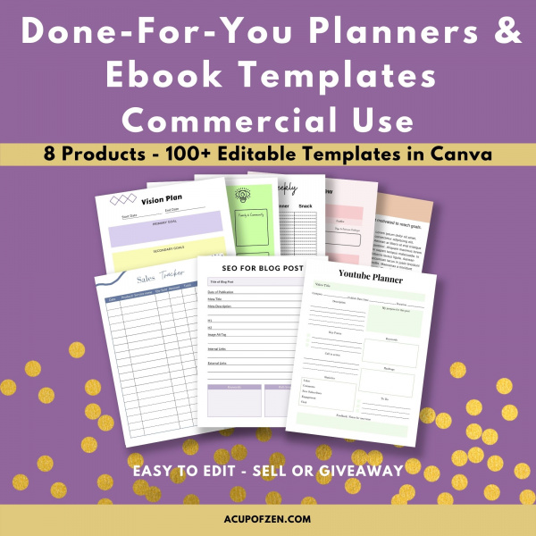 Biz Start Bundle of Planner & Ebook Templates
