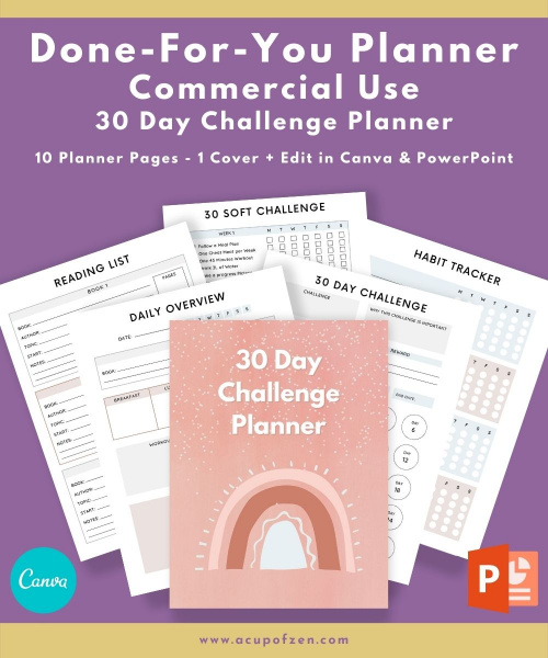 30 Day Challenge Planner Only