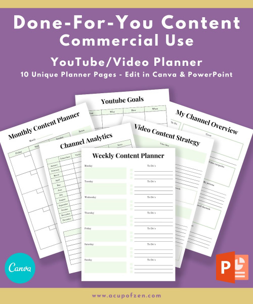 Video/YouTube Planner Templates