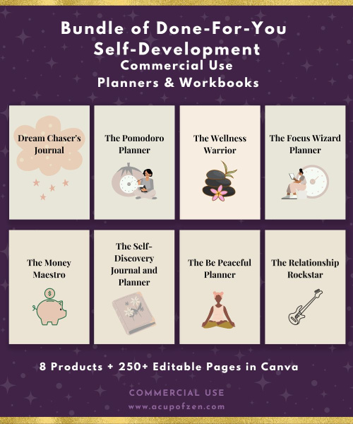 Bundle of Self Development Workbooks, Planners, & Journals