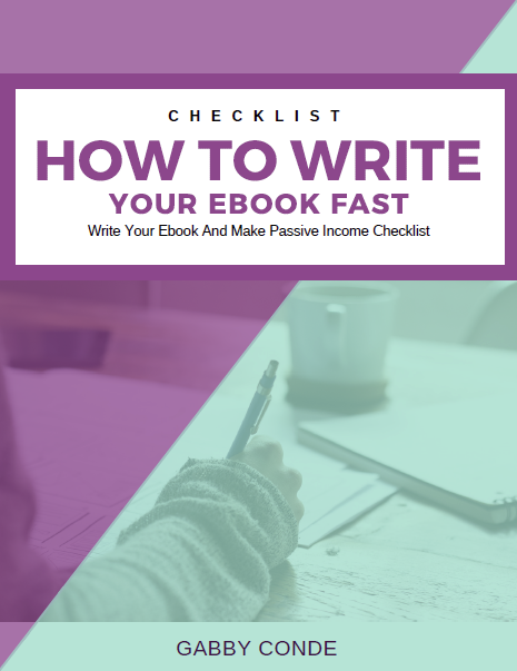 Write Your Ebook Fast And Make Passive Income Checklist