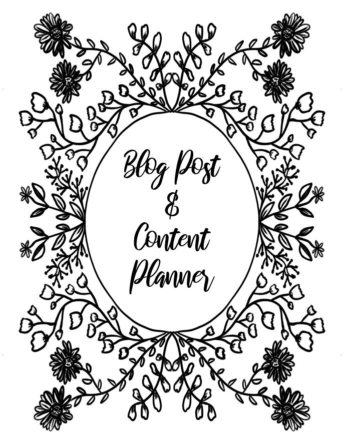 Blog Post & Content Planner Botanical Line Drawing Powerpoint File