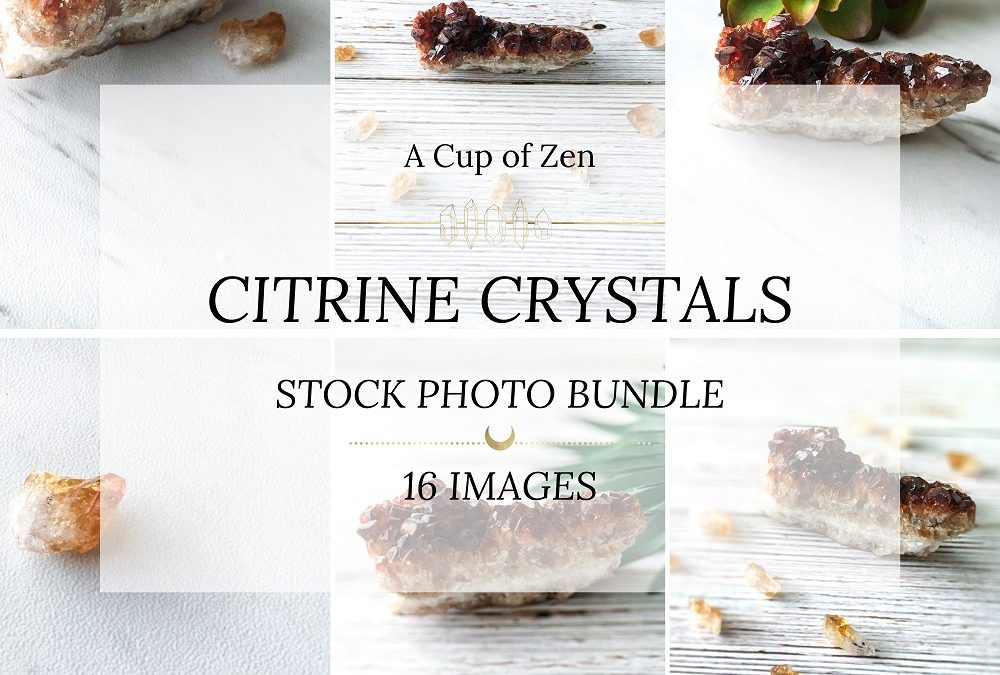 Citrine Crystals Stock Photos