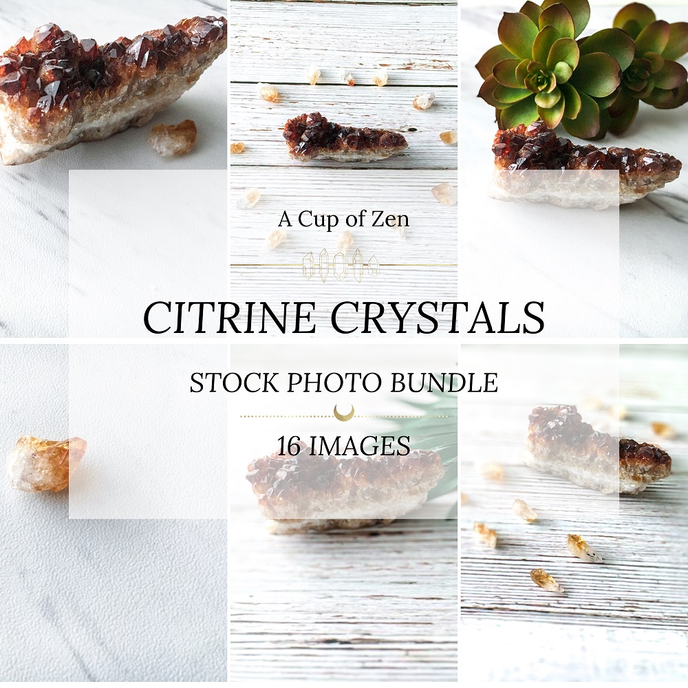 Citrine Crystals Stock Photos