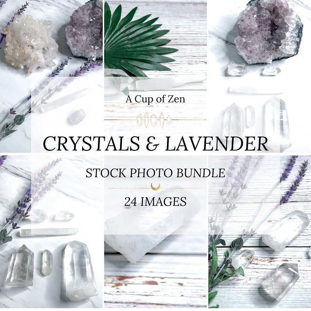 Crystals and Lavender Stock Photos