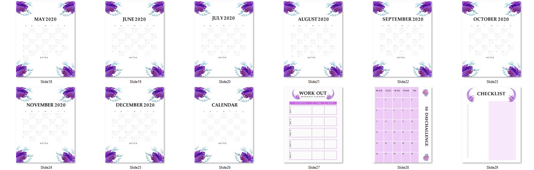 crystal planner weekly daily monthly 2