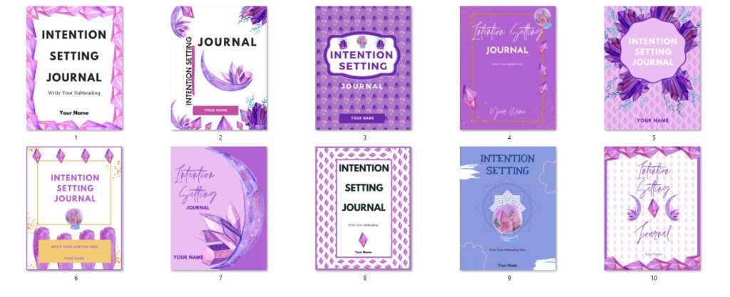 dfy kdp covers crystal themed journal