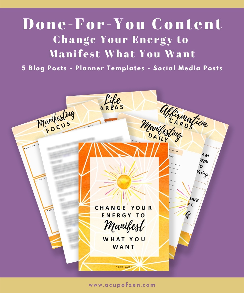 manifesting your life planner prewritten content