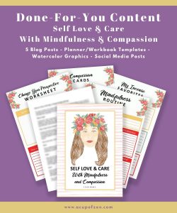 1 Self Love Mindfulness Compassion Prewritten Content Planner