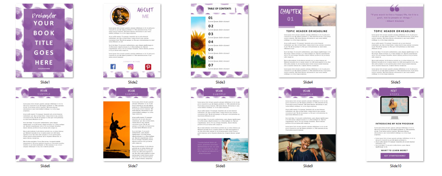 amethyst ebook template canva powerpoint 2