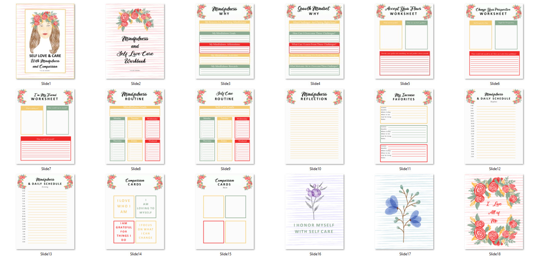 self care and compassion planner commercial use
