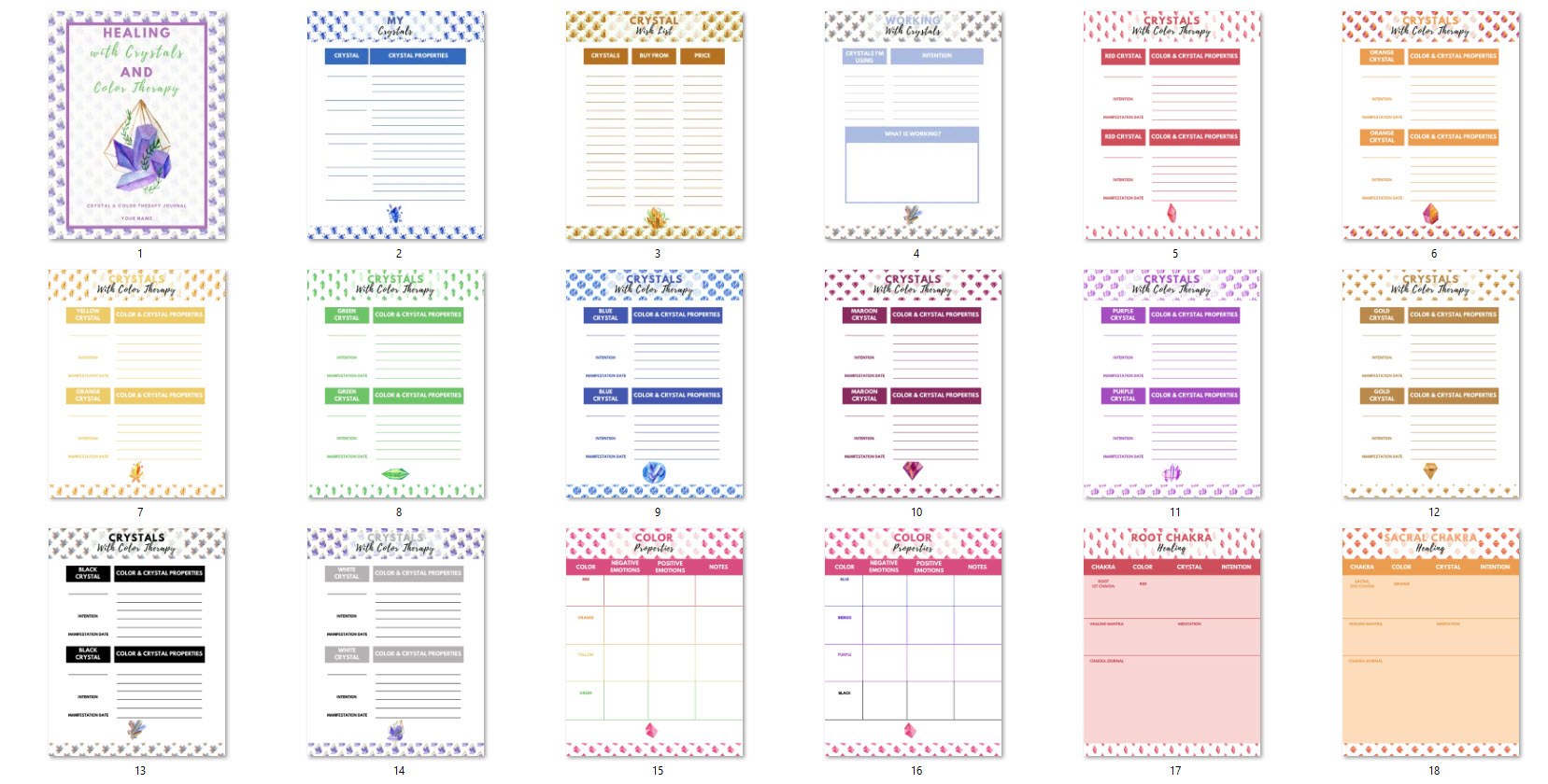 low content moon phases planner