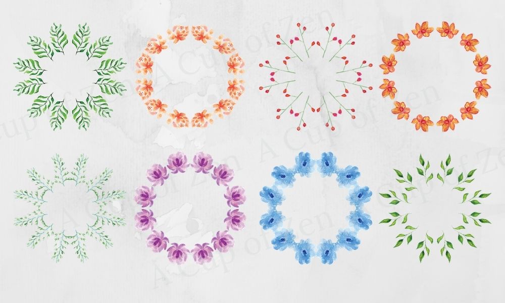 wreaths watercolor graphics clip art