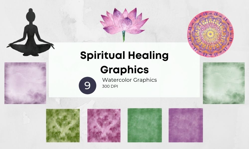 Spiritual Healing Watercolor Graphics