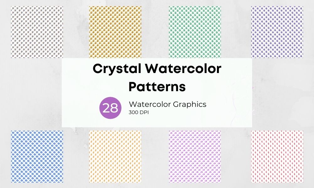 Crystal Watercolor Patterns