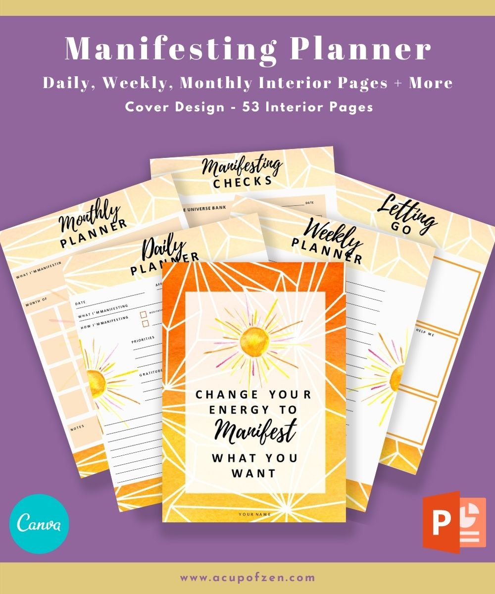 Manifesting planner daily weekly monthly templates