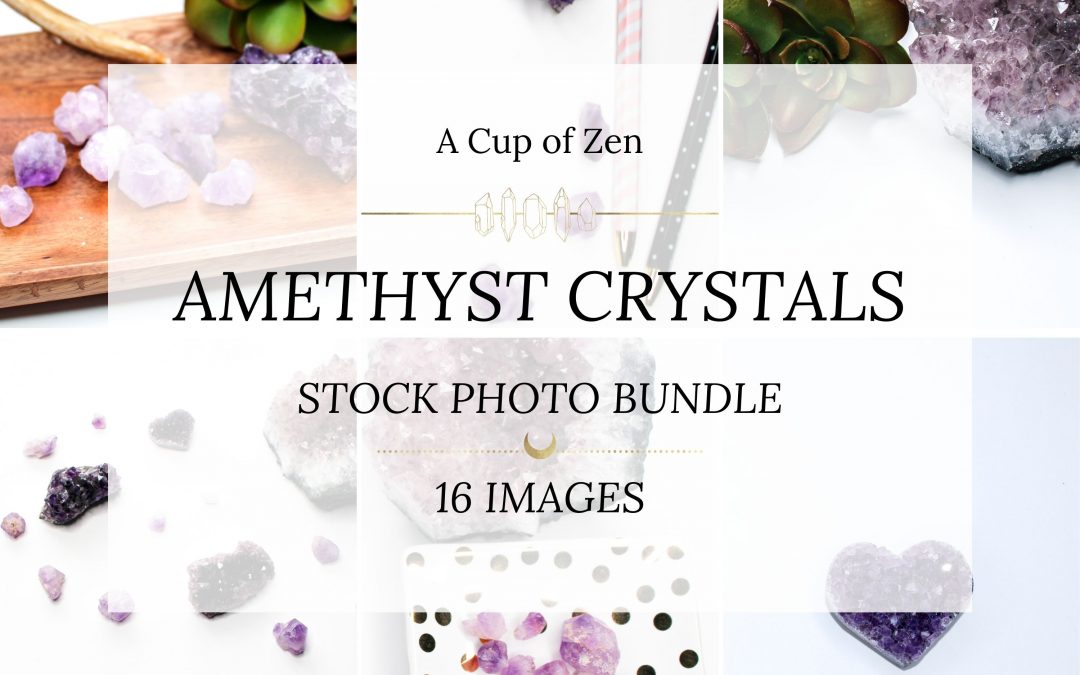 Amethyst Crystals & Props Stock Photos