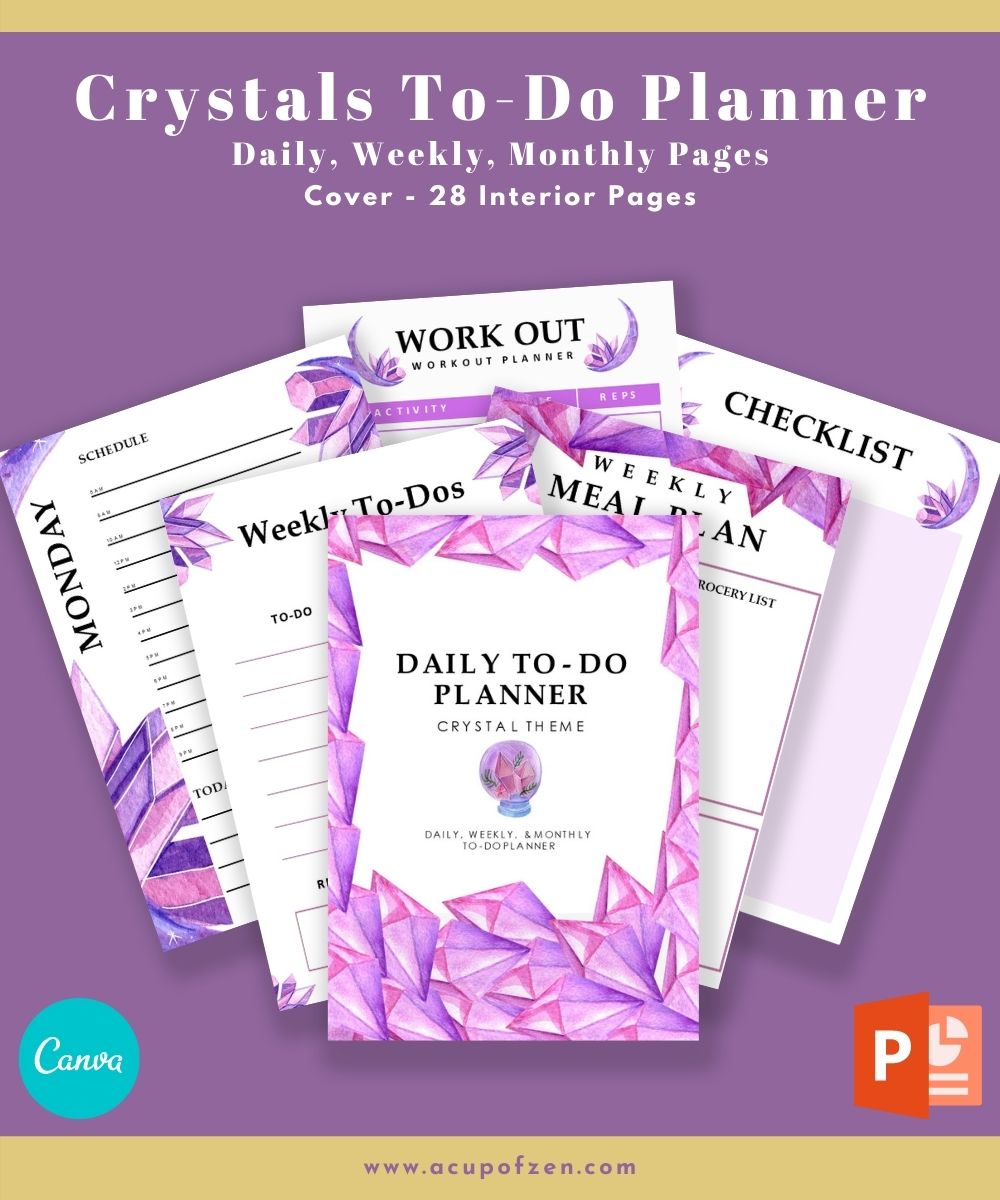 Crystals Daily, Weekly, Monthly Planner