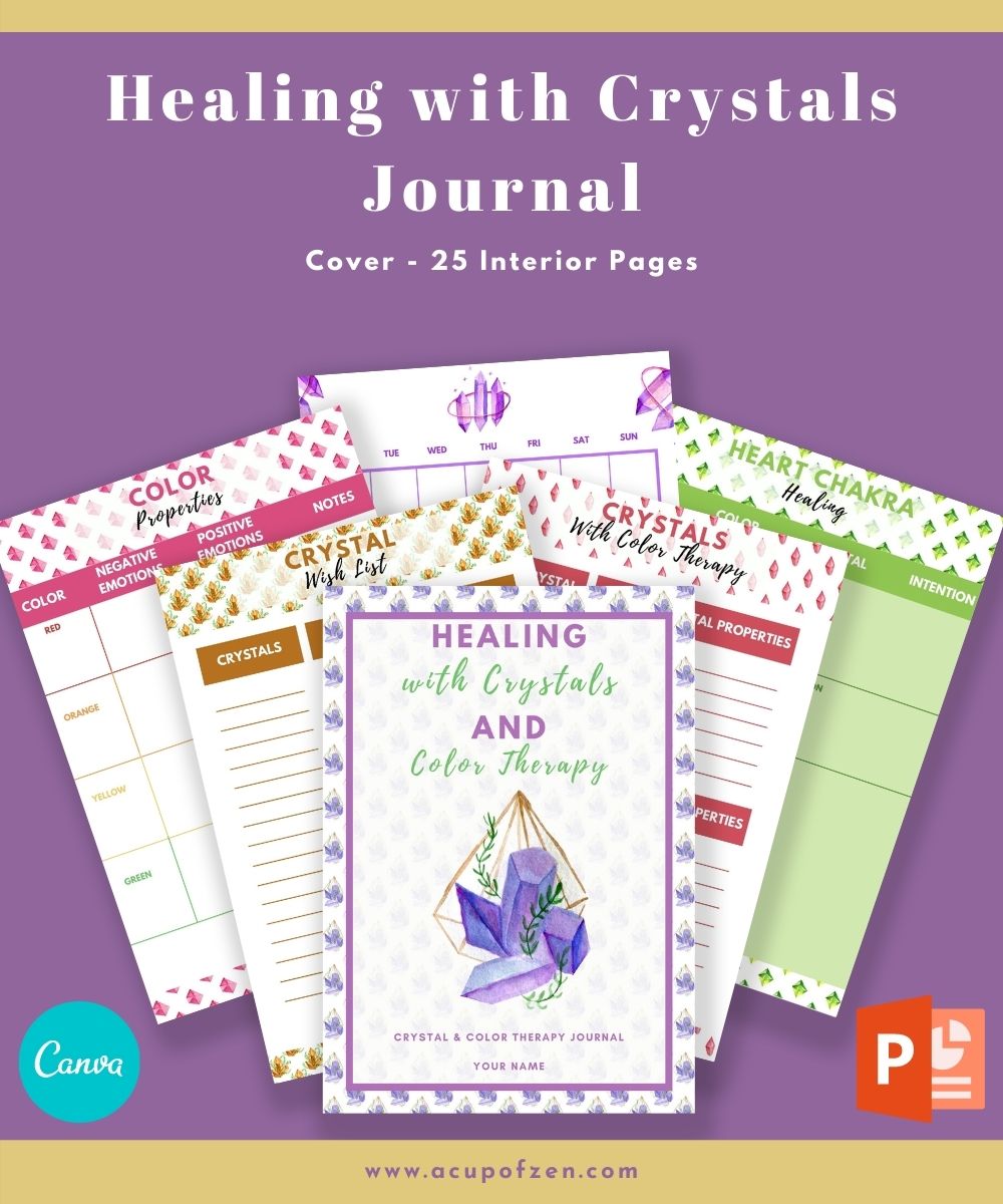 Healing with Crystals and Color Therapy Planner