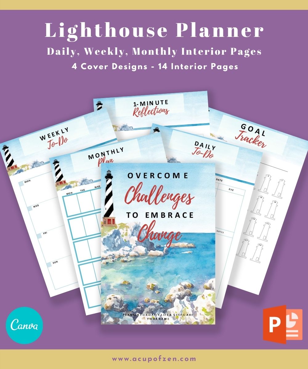 lighthouse daily weekly monthly planner templates