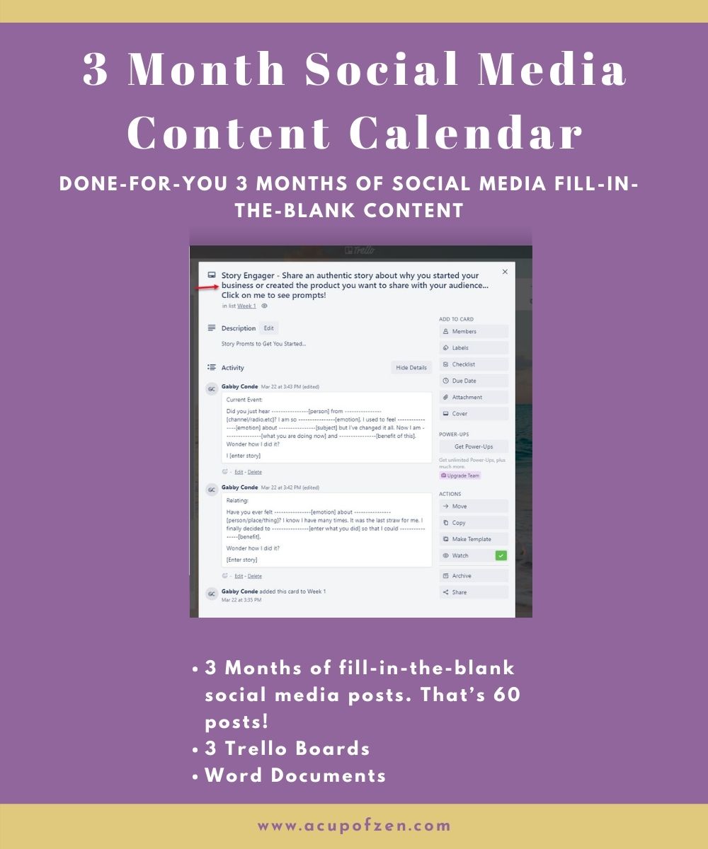 social media content calendar