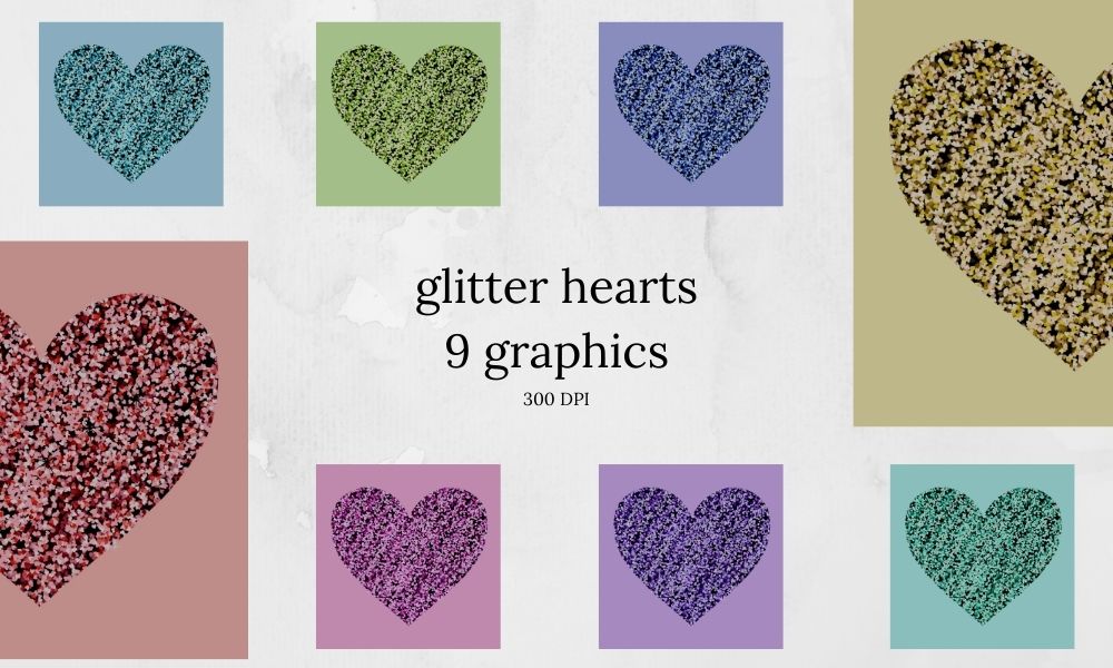 Glitter Hearts Graphics