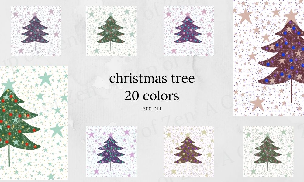 Christmas Tree Digital Papers