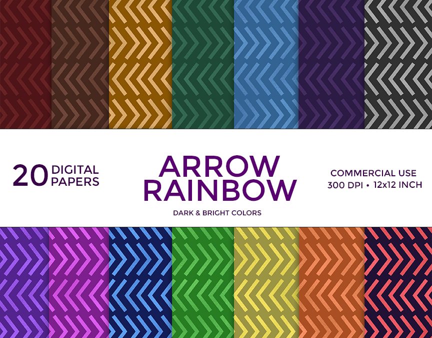 Arrow Rainbow Digital Paper