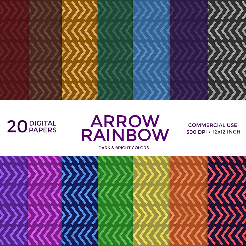 Arrow Rainbow Digital Paper