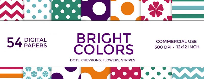 Bright Colors Digital Paper