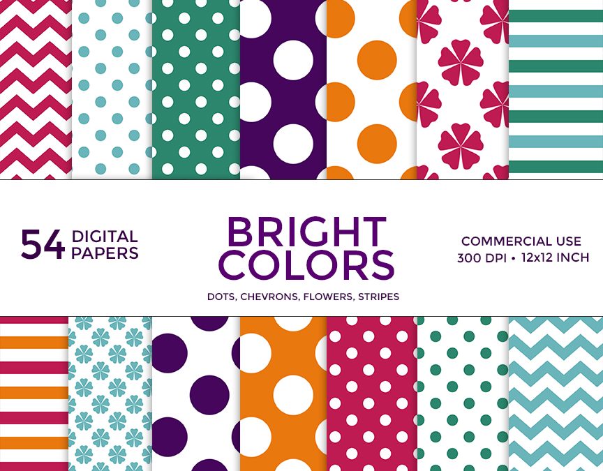 Bright Colors Digital Paper
