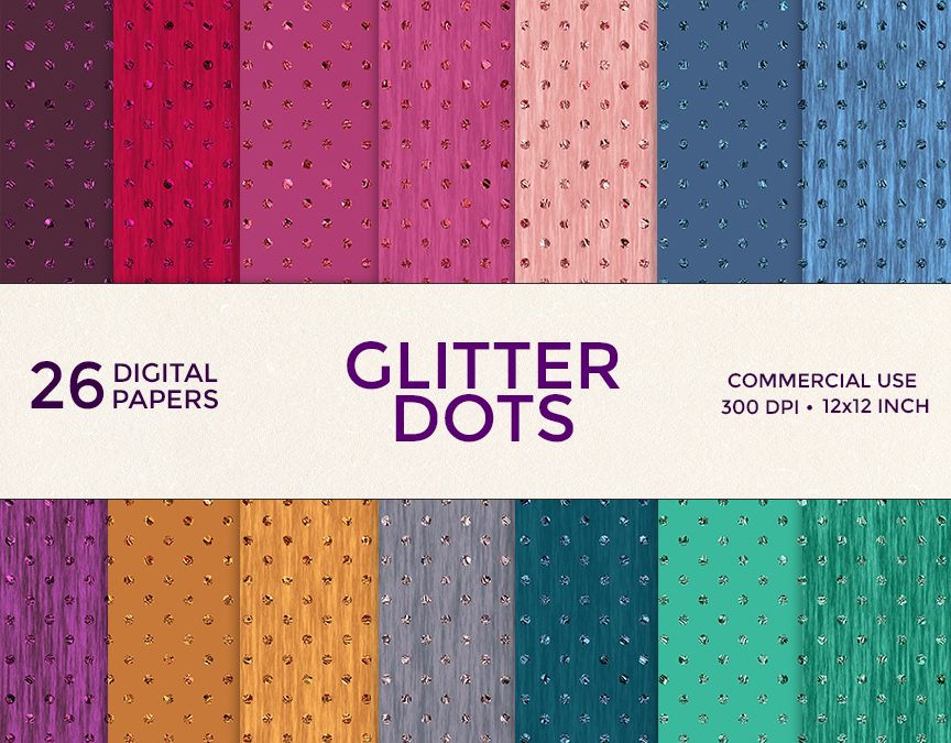 Glitter Dots Digital Paper