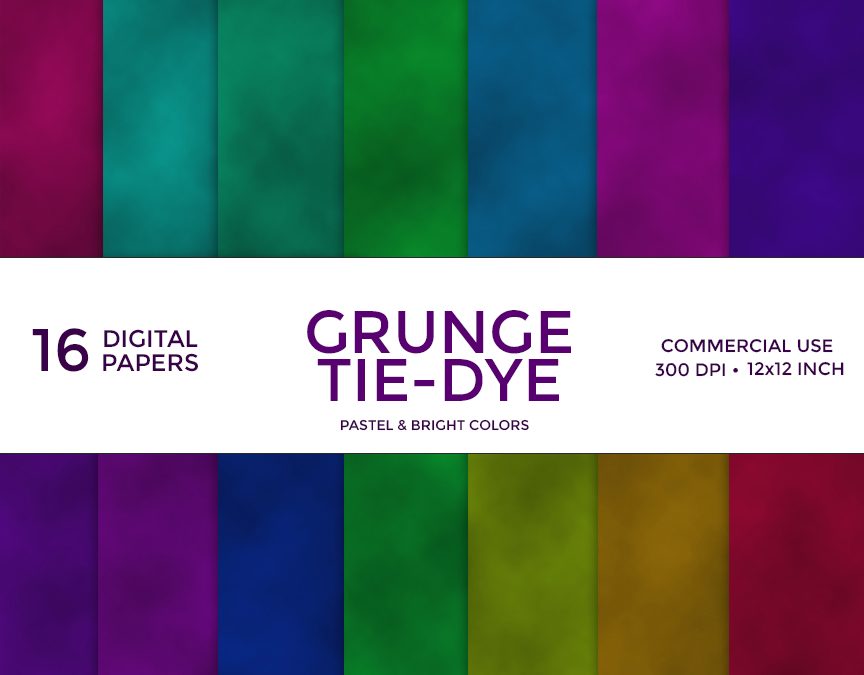 Grunge Tie-Dye Digital Paper