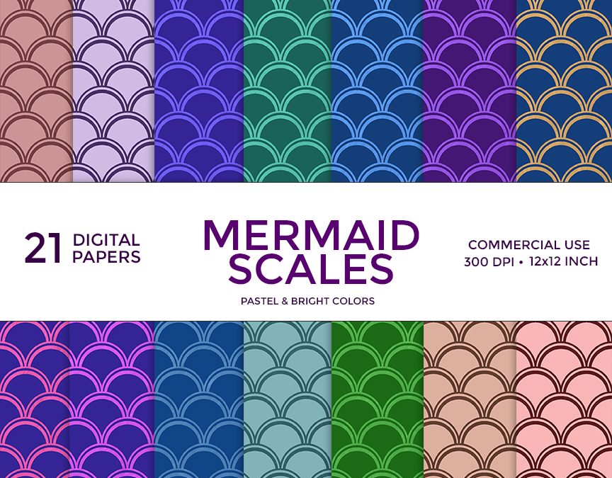 Mermaid Scales Digital Paper