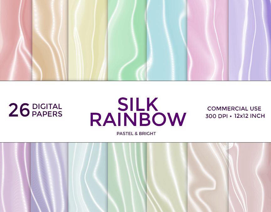 Silk Rainbow Digital Paper