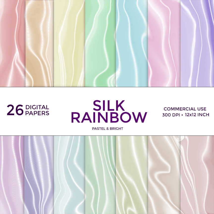 Silk Rainbow Digital Paper