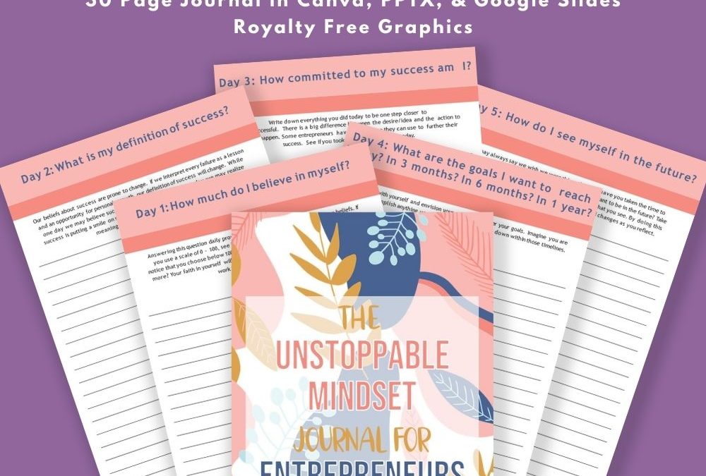 Unstoppable Mindset Journal for Entrepreneurs | Commercial Use