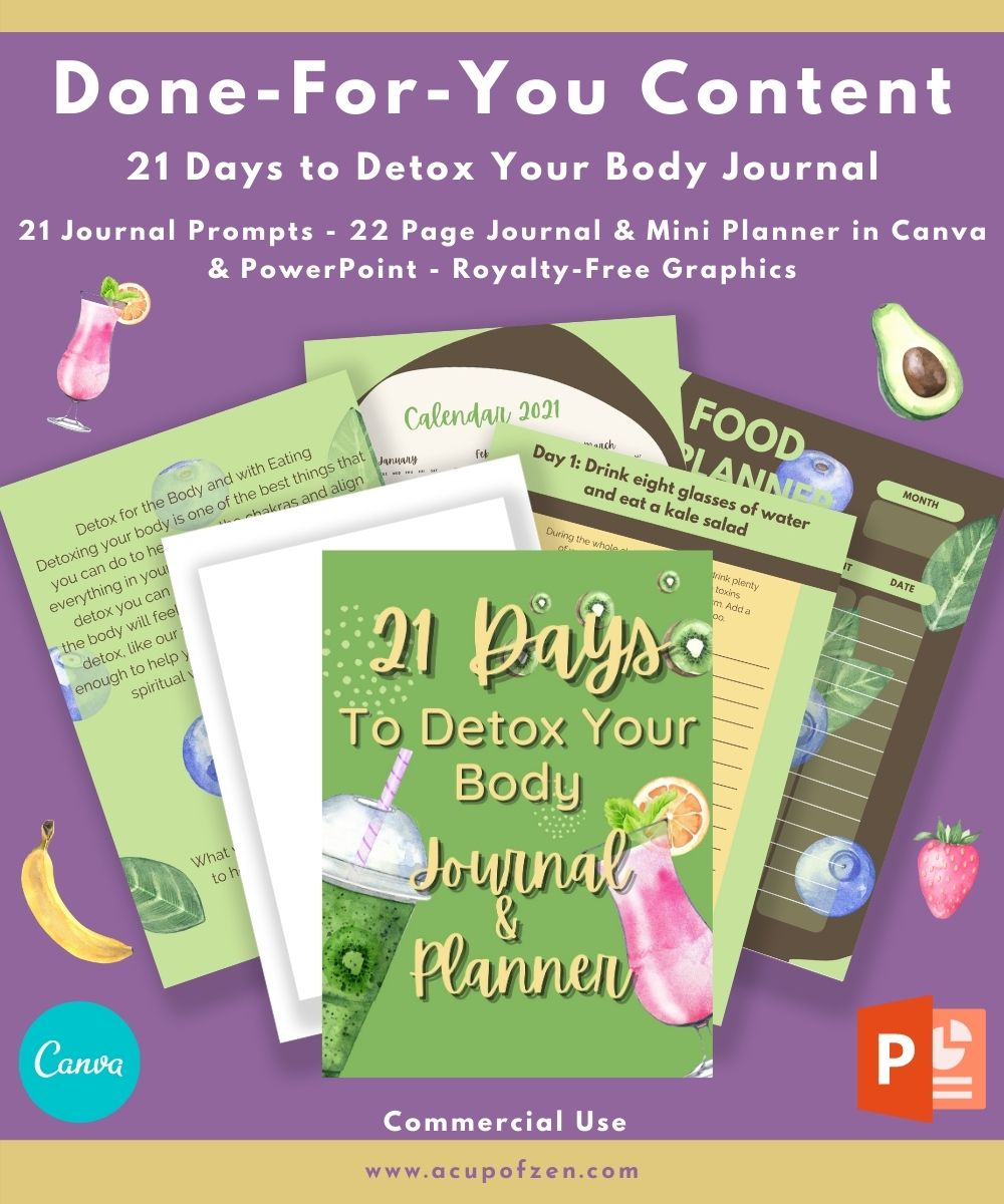 21 Days to Detox Your Body Journal and Mini Planner