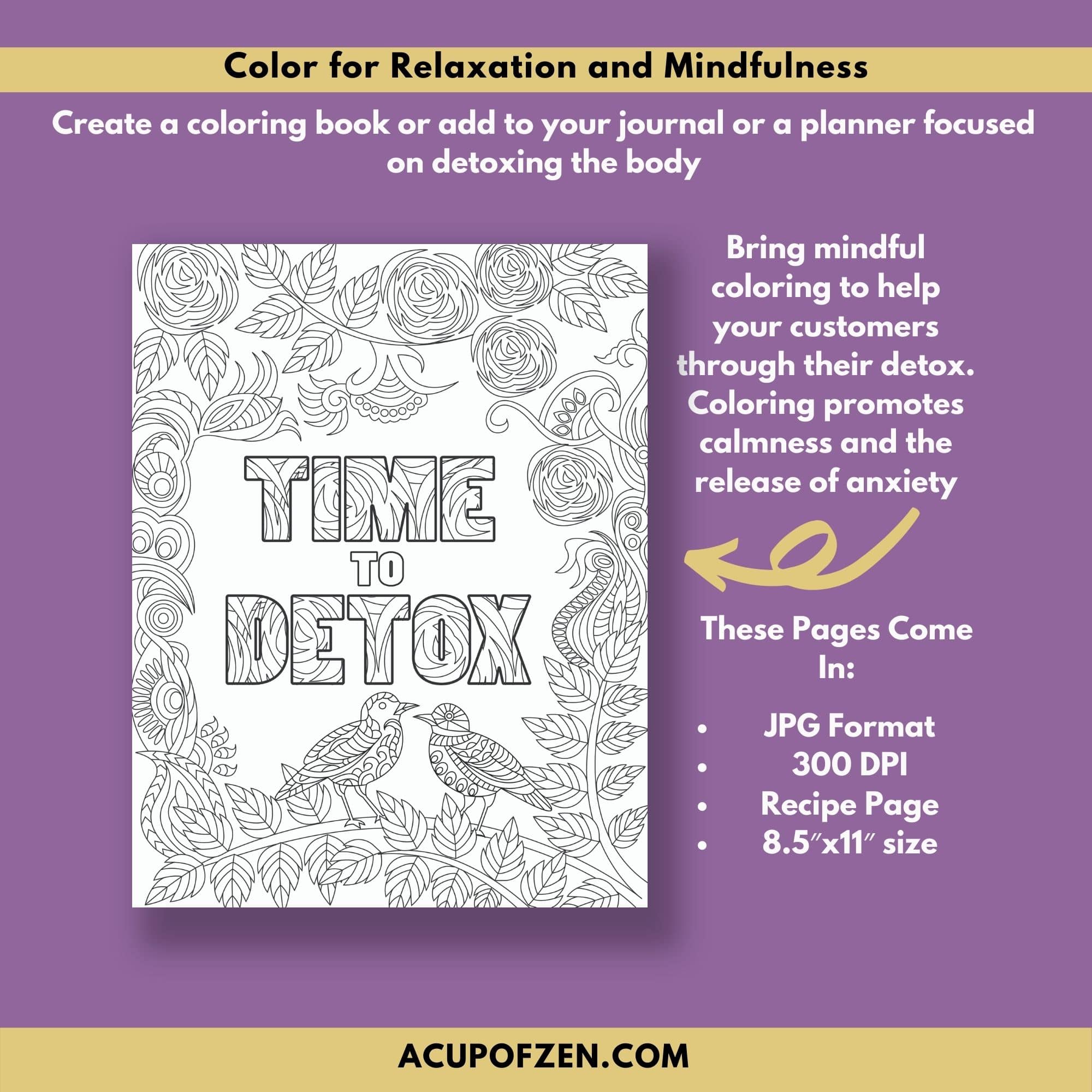 Detox Your Body Coloring Pages