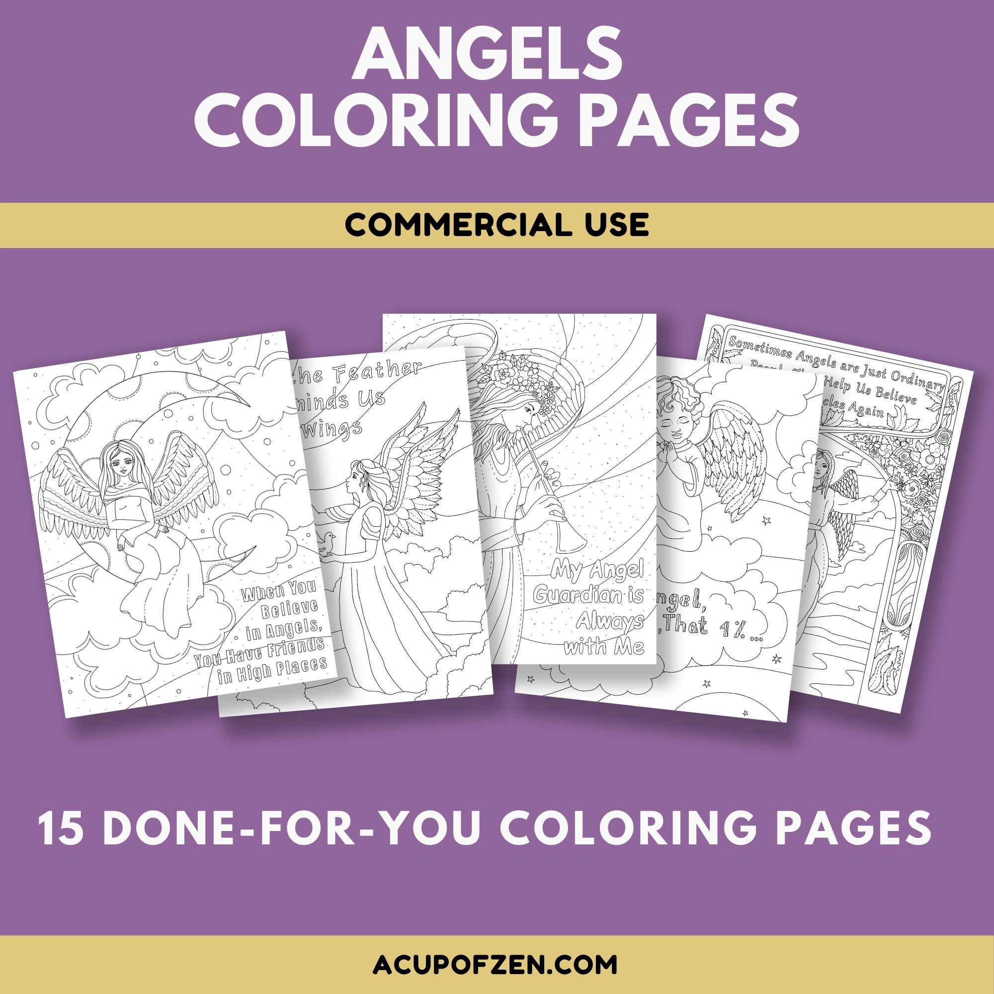 Angel Coloring Pages with Quotes