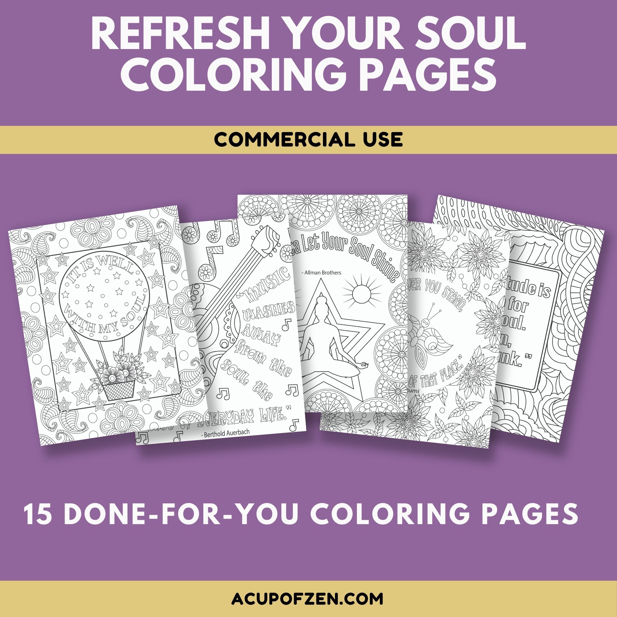 Refresh Your Soul Coloring Pages