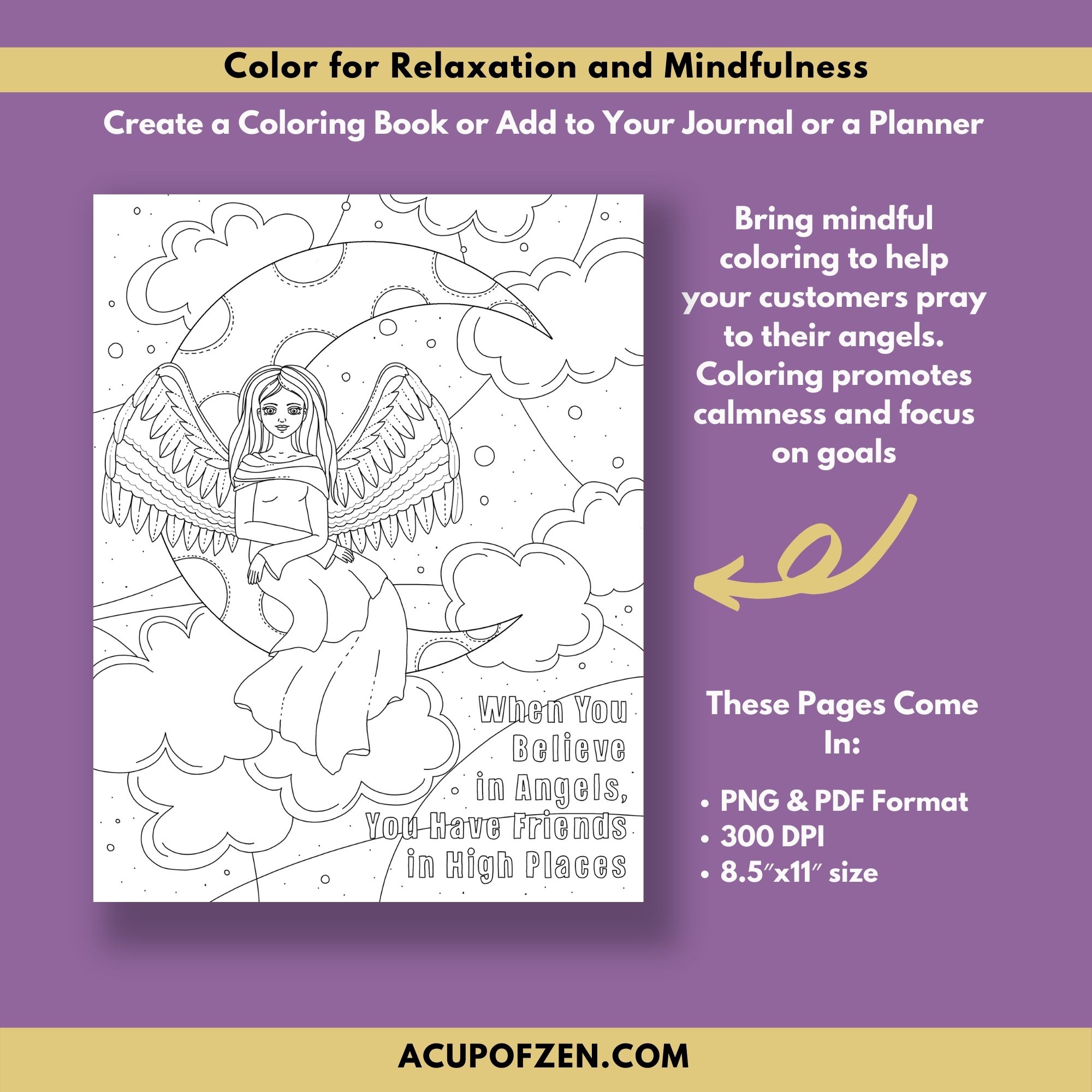 Angels Coloring Pages - Commercial Use